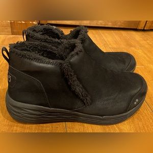 Ryka Namaste Womens Black Fur Ankle Boot Booties